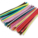 Pipe Cleaners In A Strainer For Toddlers