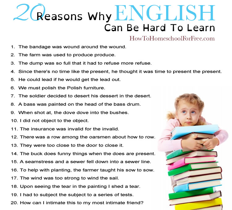 Reasons English Can Be Hard To Learn