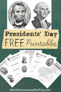 FREE Presidents Day Printables!