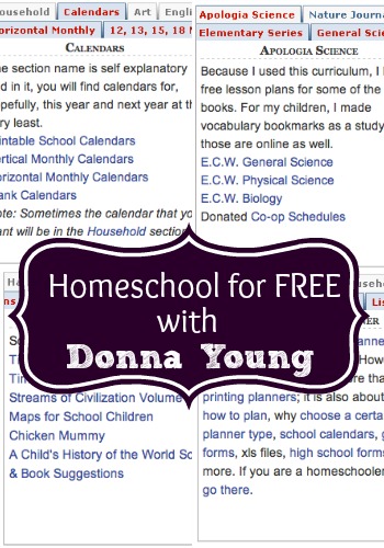 Amazing one stop shop for homeschool printables by Donna Young!