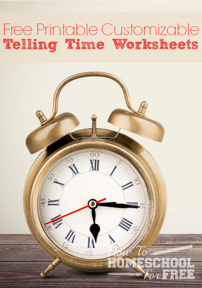 Customize and print these FREE Time Telling Worksheets!