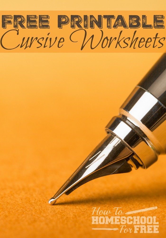 Free Printable Cursive Worksheets - How To Homeschool For FREE