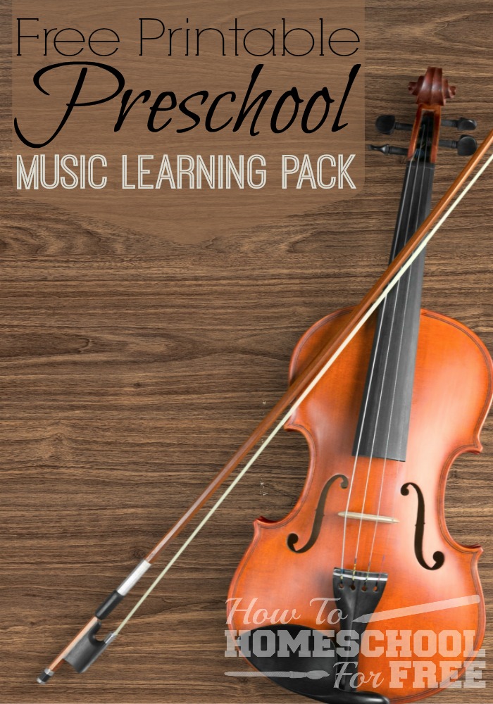Print this FREE Music learning Pack for your preschooler! 