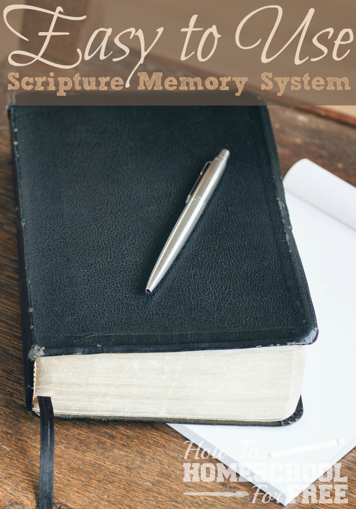 This is such an easy way to memorize scripture in your Homeschool!