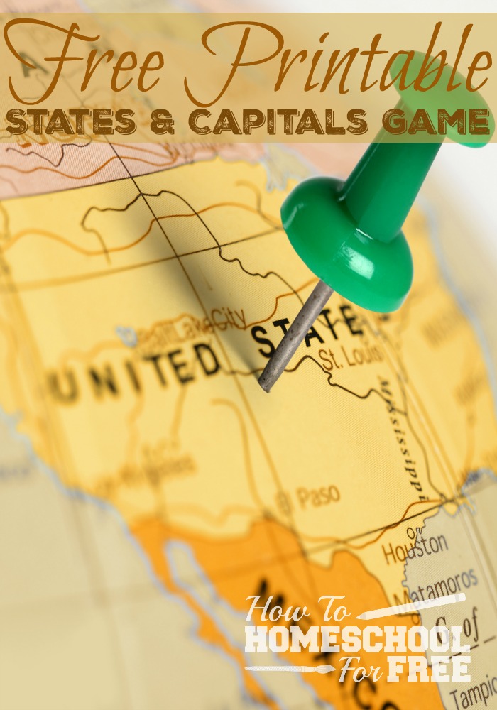 🦅 FREE Printable States and Capitals Matching Game