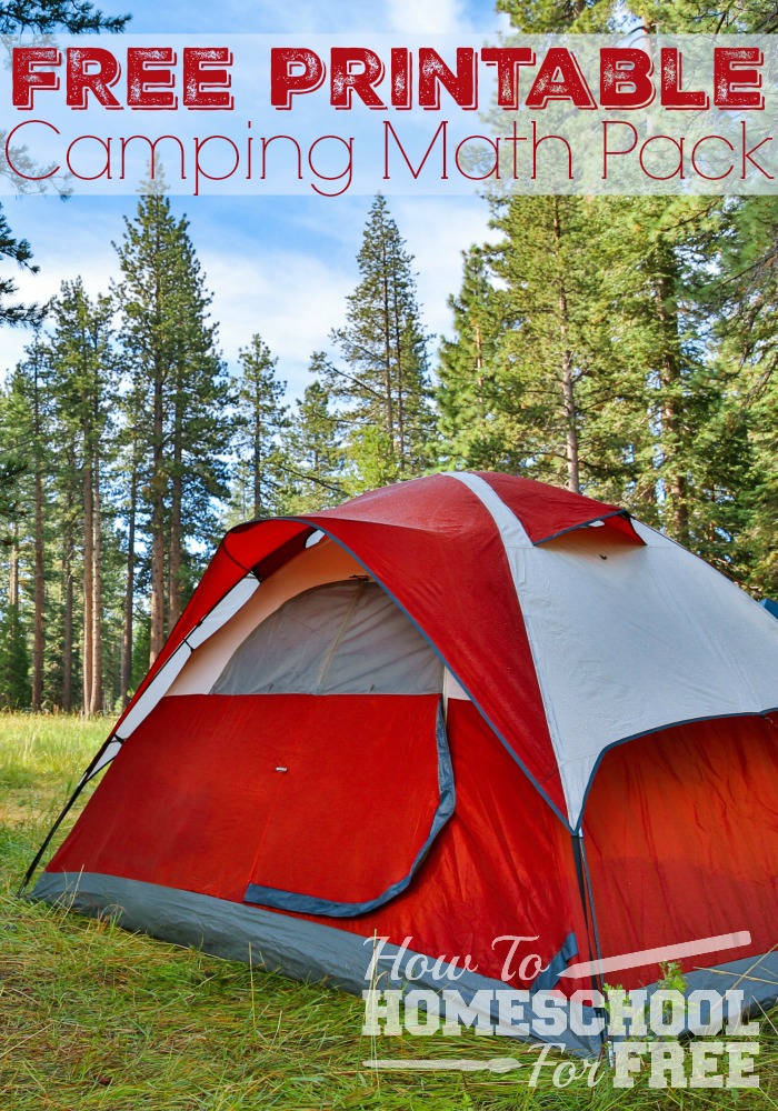 Going camping? Take this free printable Camping Math pack along for learning fun in the wilderness!