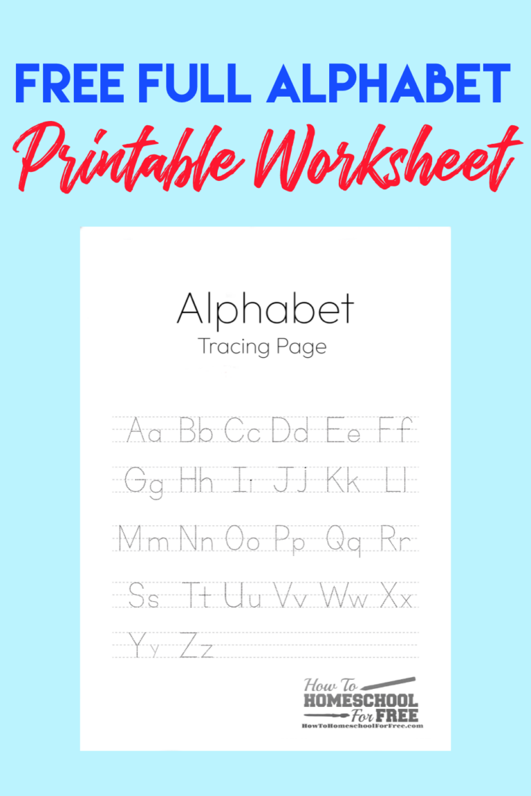 Free printable alphabet worksheet » How To Homeschool For FREE